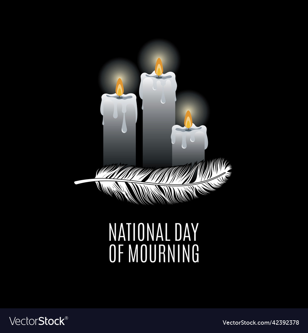 National day of mourning Royalty Free Vector Image