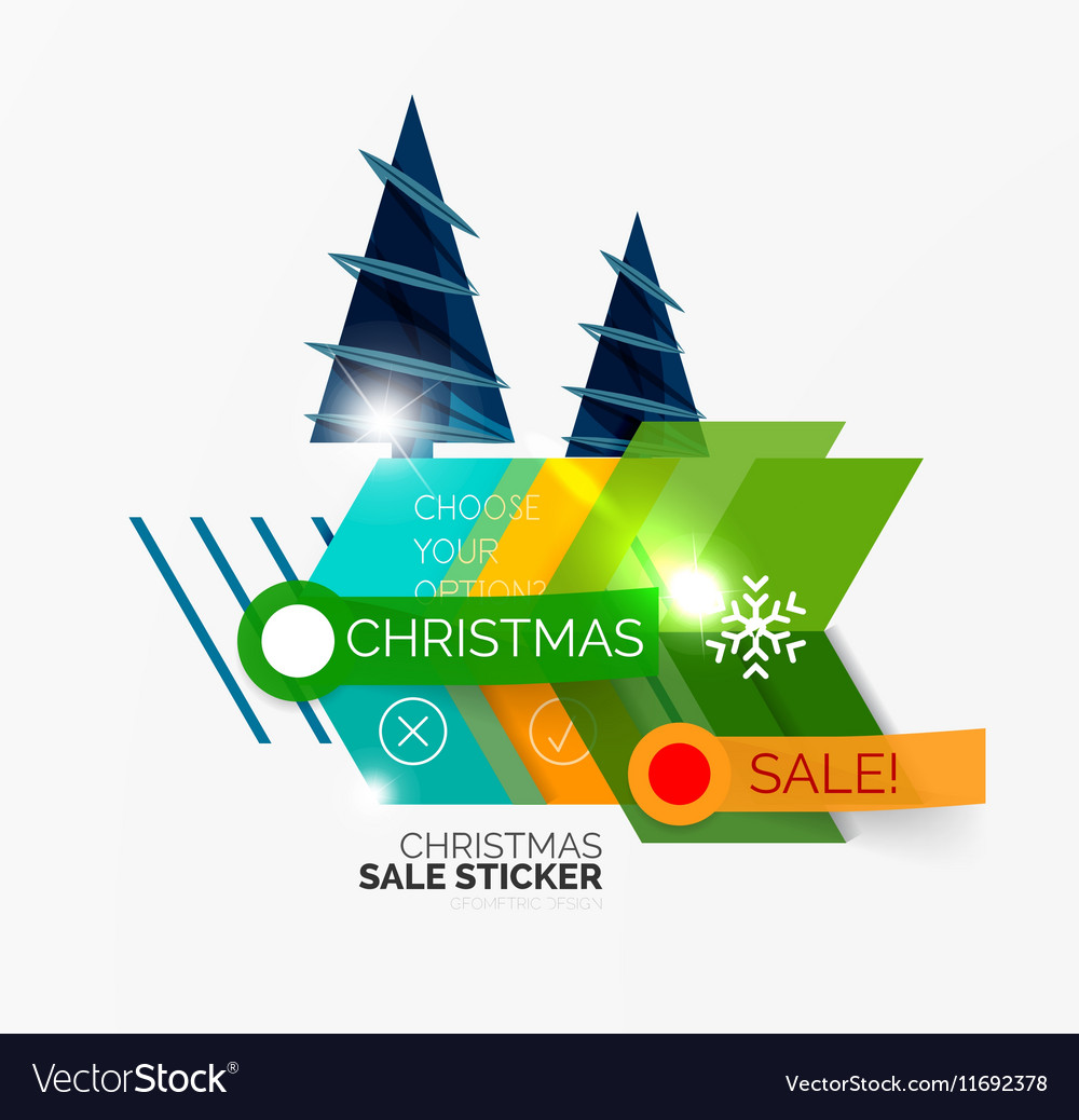 Paper christmas and new year banner Royalty Free Vector