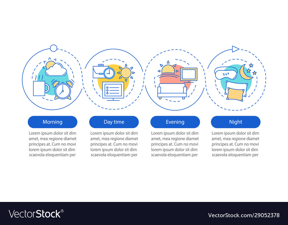 Time period infographic template Royalty Free Vector Image