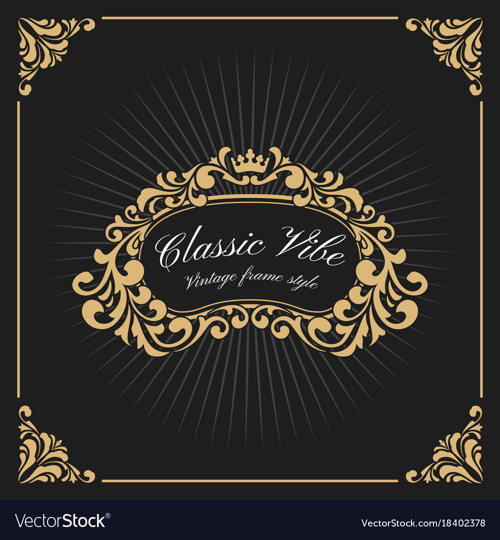 vintage luxury monogram logo template royalty free vector