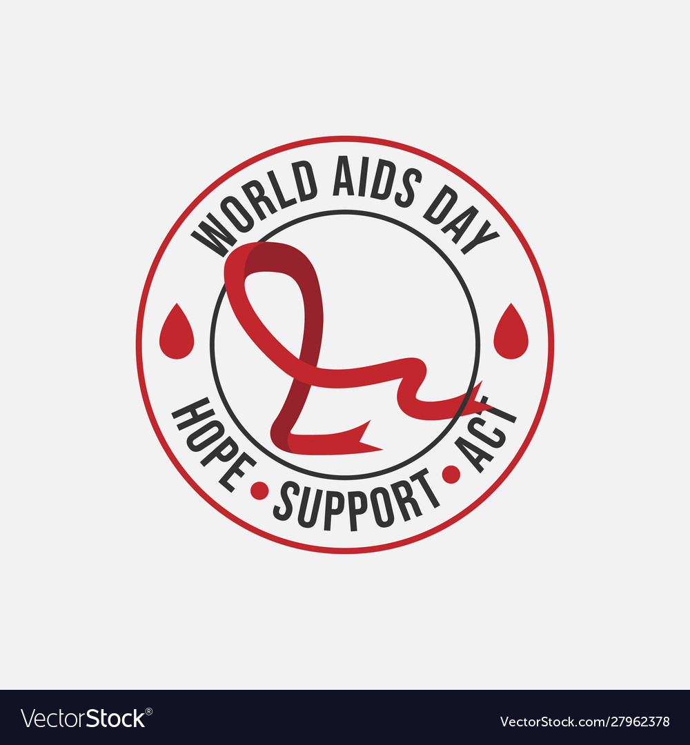 World aids day 1st december aids day hiv Vector Image