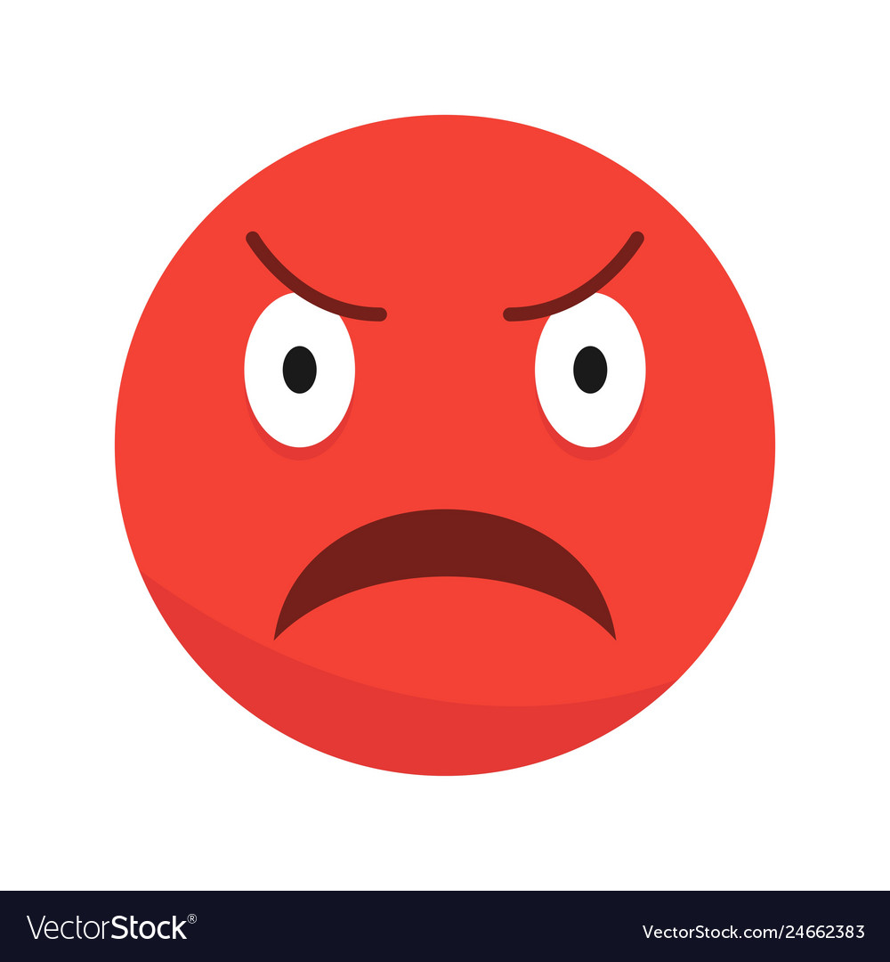 Angry emoji icon Royalty Free Vector Image - VectorStock