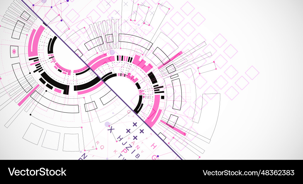 Scientific and technological art concept abstract Vector Image