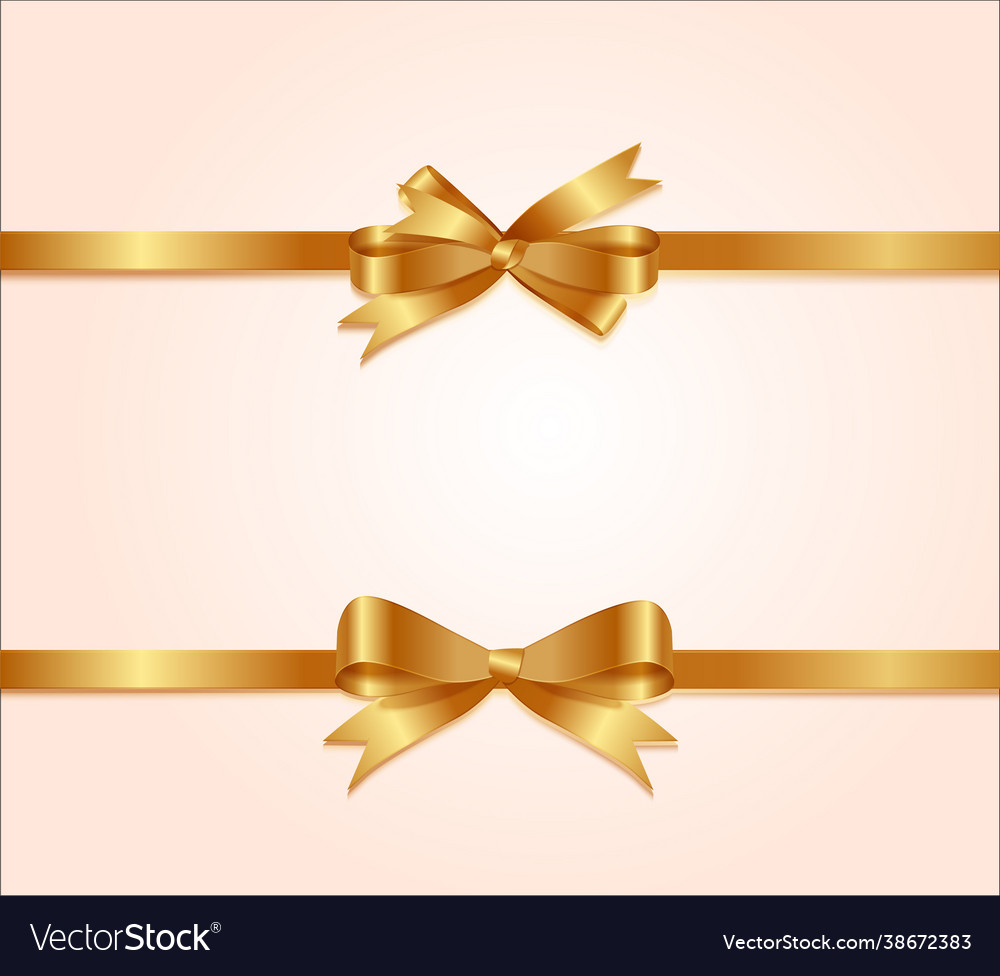 See large preview delete golden ribbons Royalty Free Vector