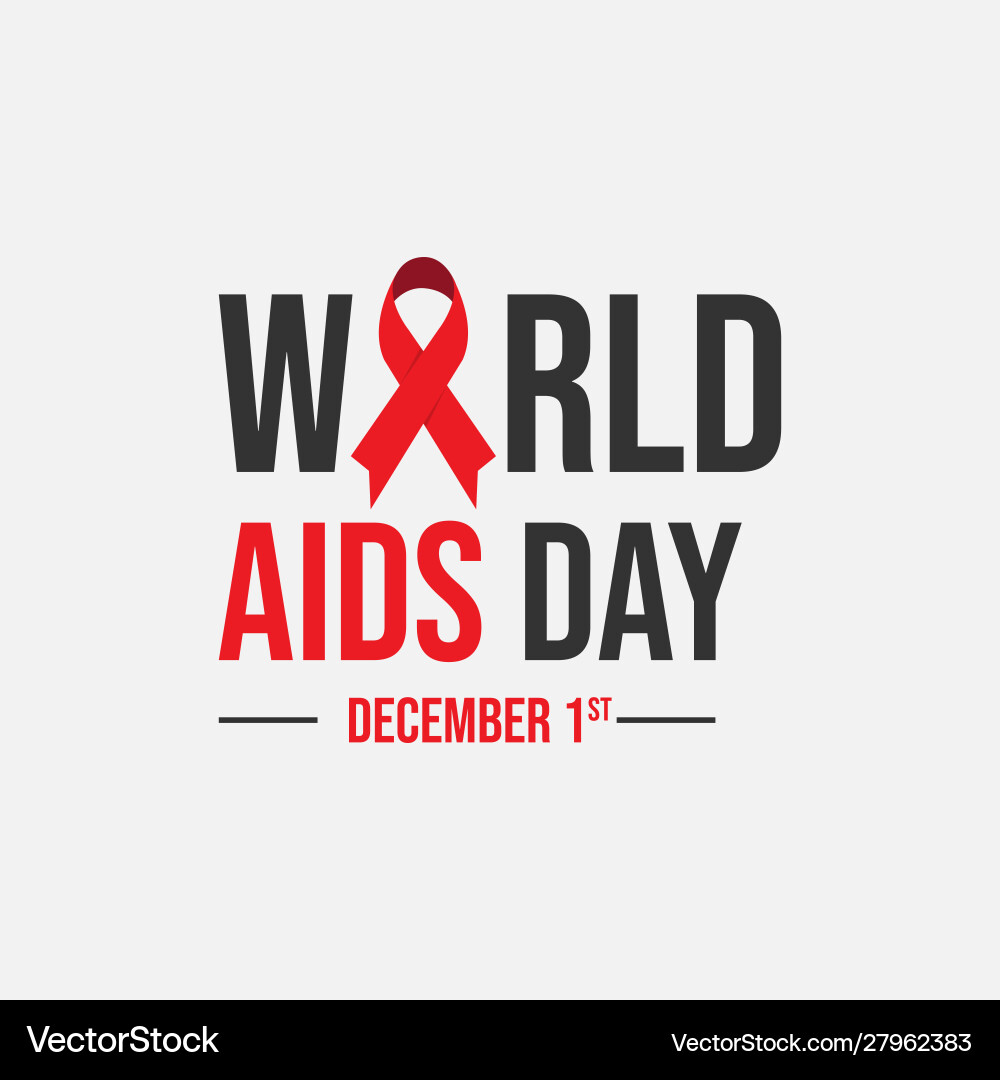 World aids day 1st december hiv Royalty Free Vector Image