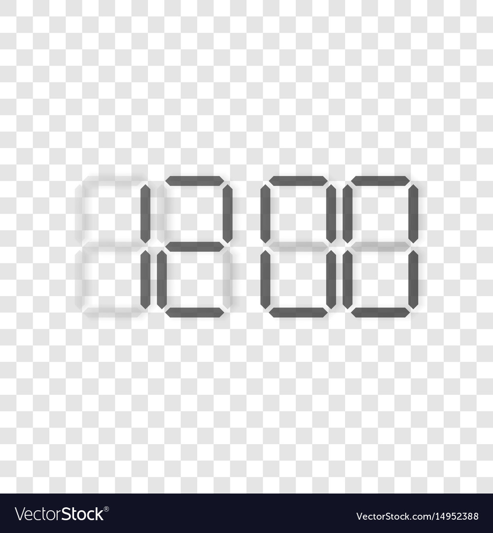Digital clock display concept Royalty Free Vector Image