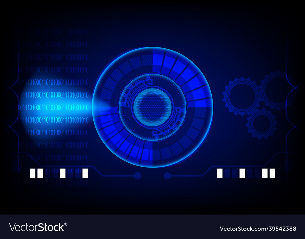 Graphics design binary digit circle with style Vector Image