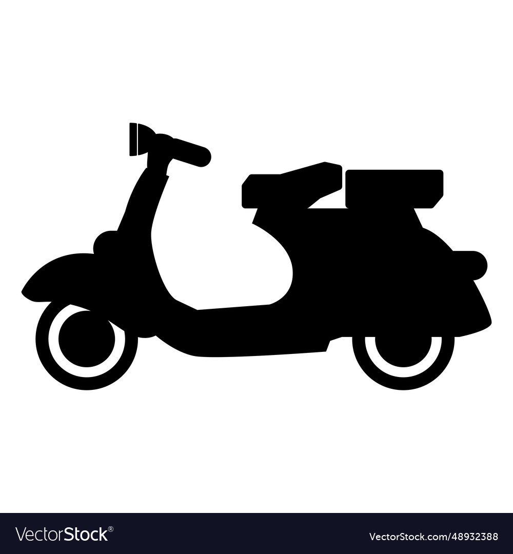 Motor scooter motorcycle silhouette Royalty Free Vector