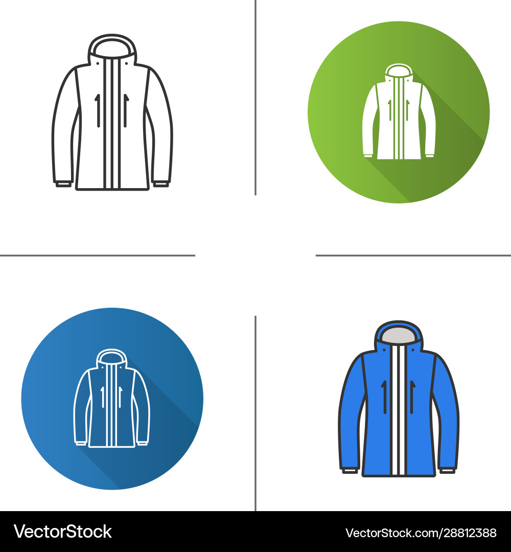 Ski jacket icon Royalty Free Vector Image - VectorStock