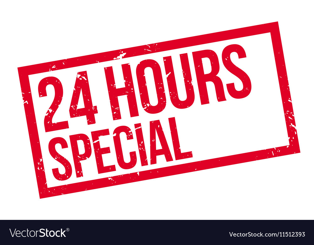 24 hours special rubber stamp Royalty Free Vector Image