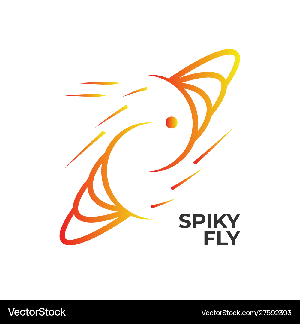 Abstract fly logo Royalty Free Vector Image - VectorStock