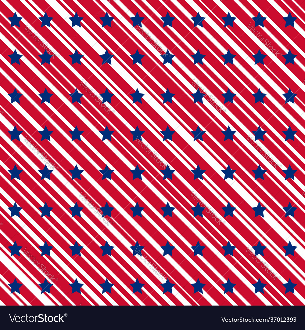 American stars and stripes seamless pattern Vector Image