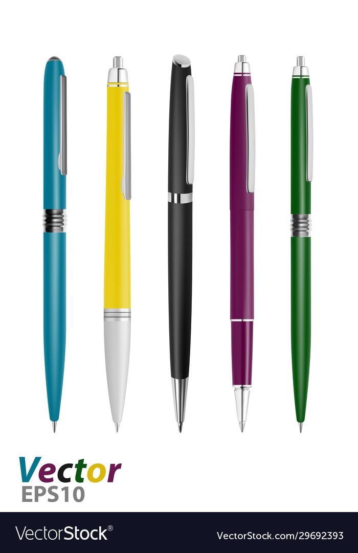 Business class pens Royalty Free Vector Image - VectorStock