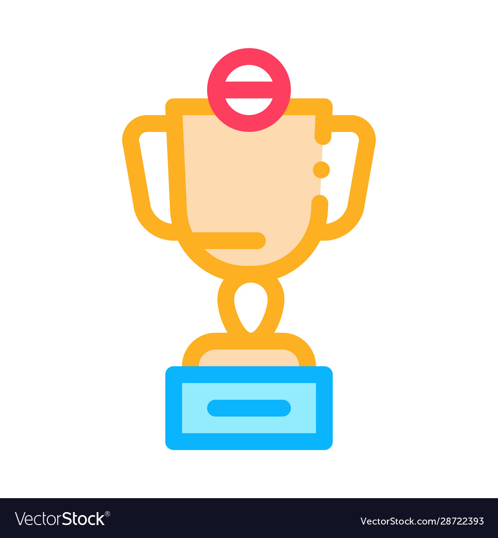 Champion cup icon outline Royalty Free Vector Image