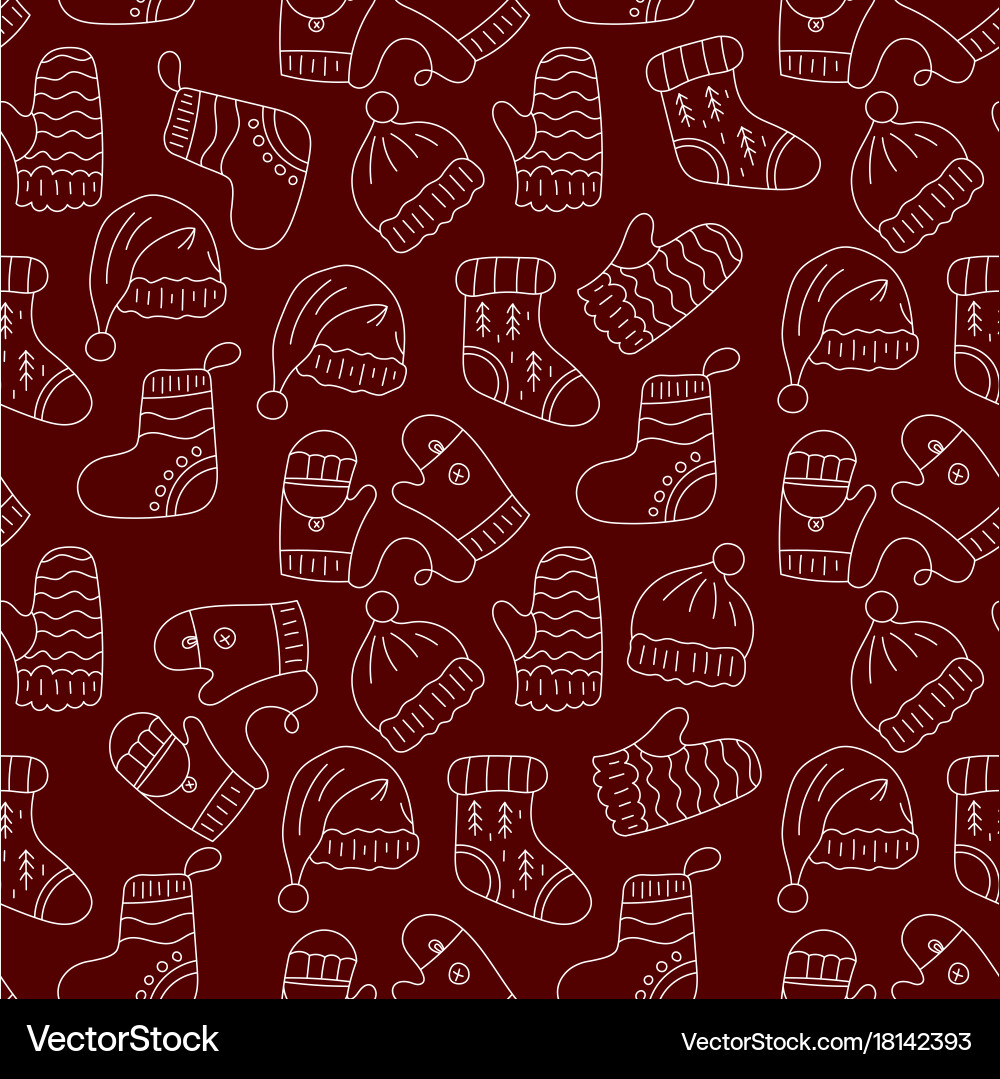 Christmas seamless pattern Royalty Free Vector Image