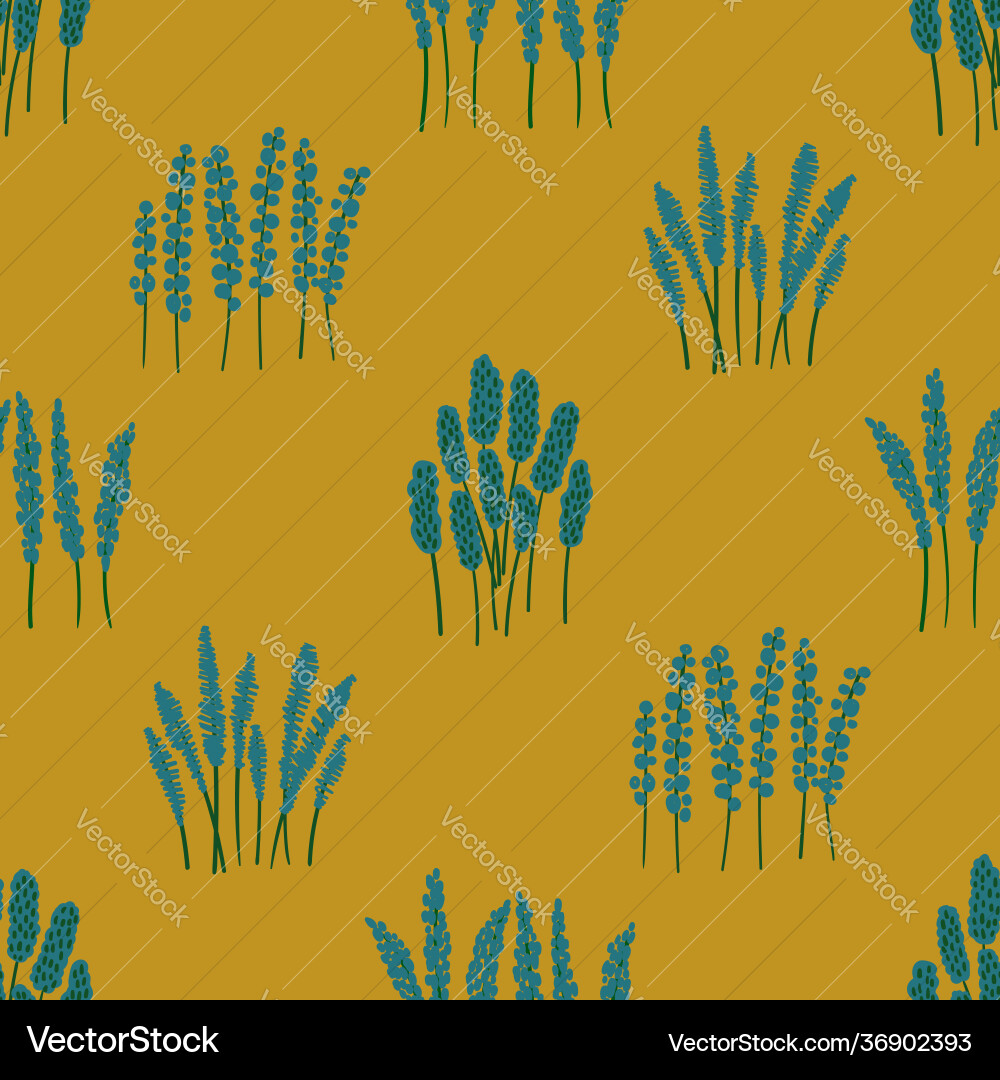 Rustic seamless pattern with wildflowers Vector Image