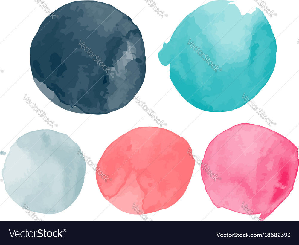 Set watercolor shapes Royalty Free Vector Image