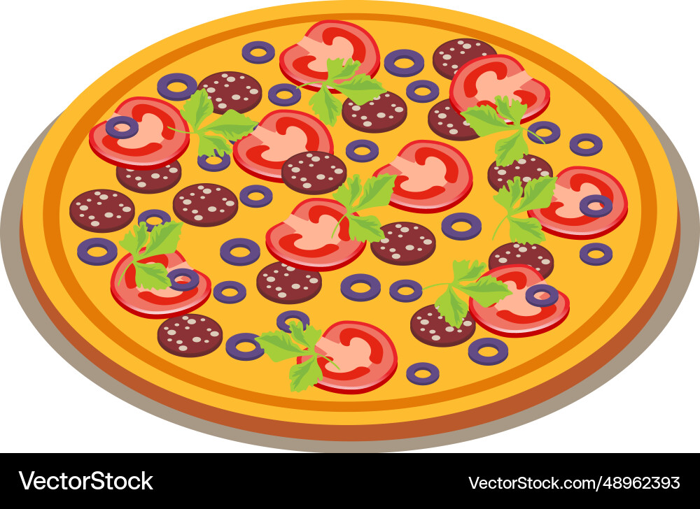 Stock image of veg pizza Royalty Free Vector Image
