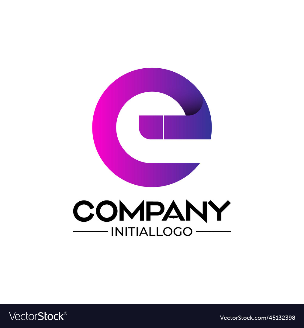 Initial letter ci logo Royalty Free Vector Image