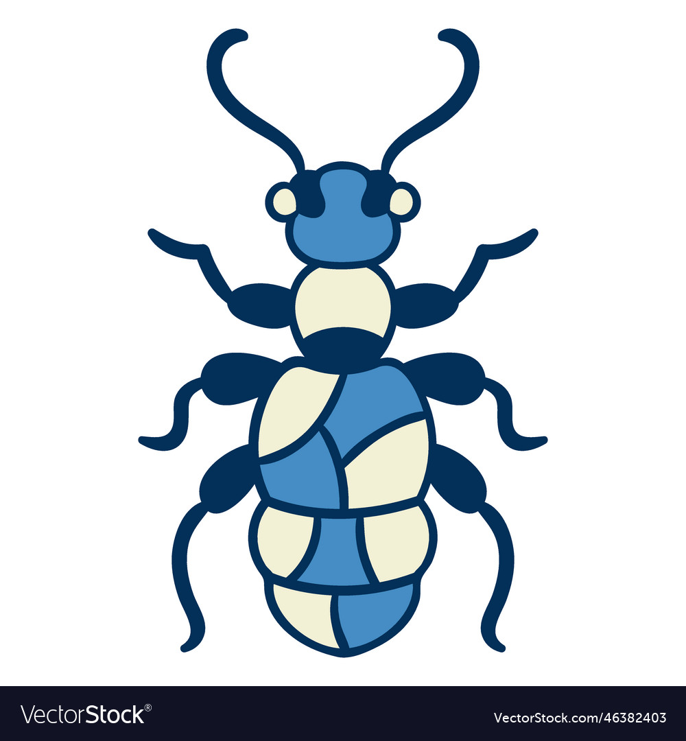 Blue ant insect icon Royalty Free Vector Image