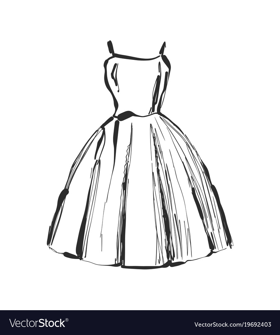 Drawing for outlet dress