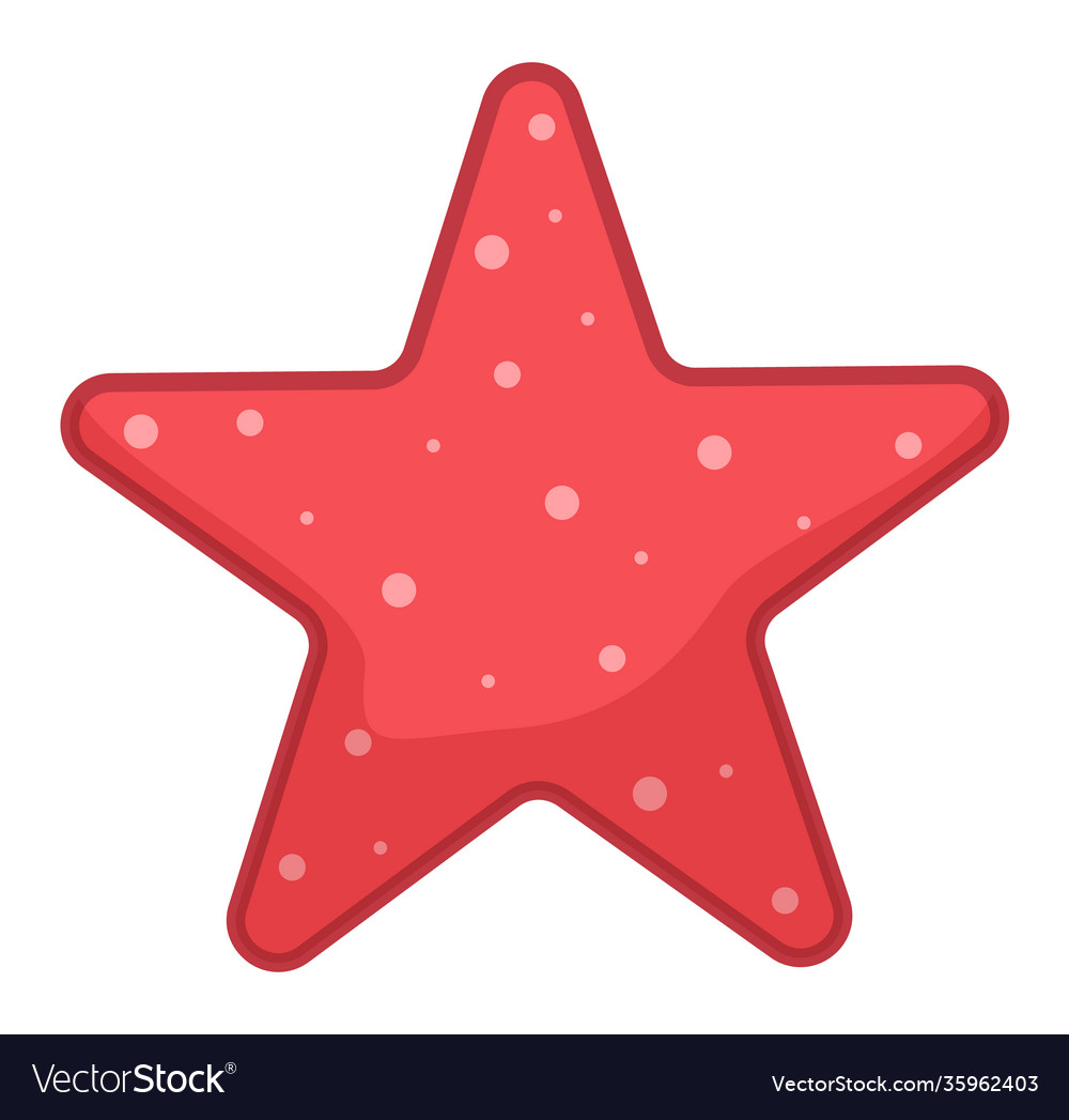 Red starfish icon cartoon character sea animal Vector Image Red starfish icon cartoon character sea animal Vector Image