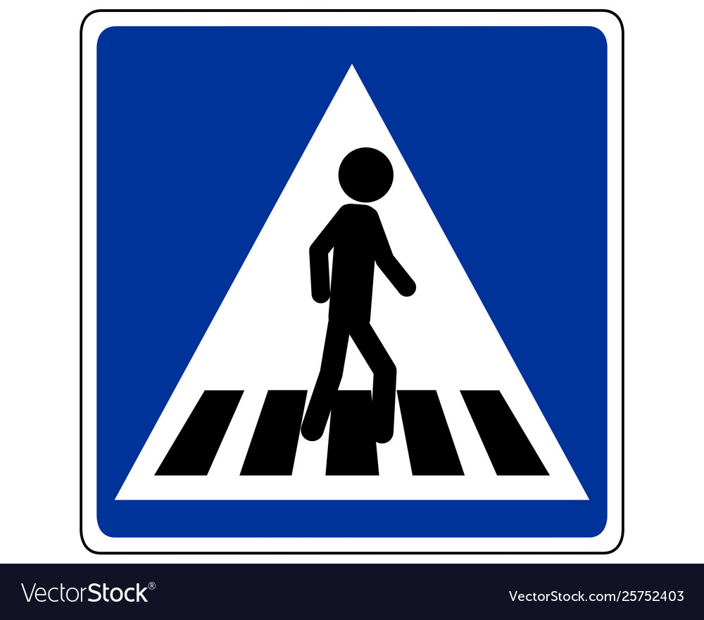 Pedestrian crossing traffic sign Stock Vector Images - Alamy