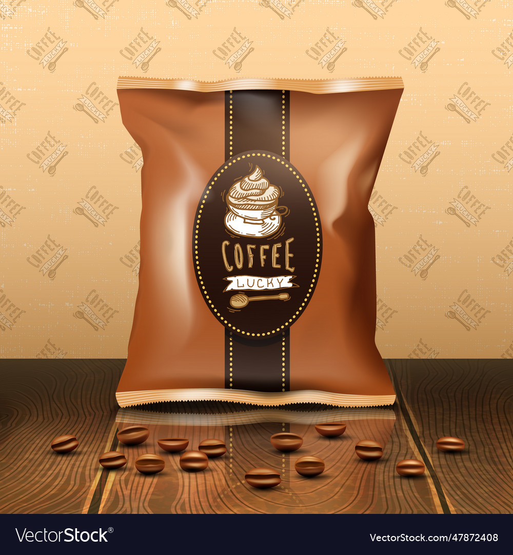 Coffee pack design pack design Royalty Free Vector Image