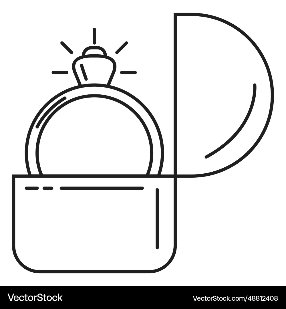 Engagement ring icon Royalty Free Vector Image