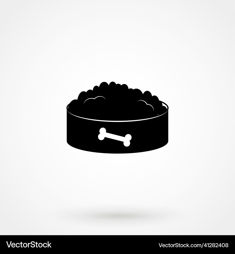 Pet dog food icon Royalty Free Vector Image - VectorStock