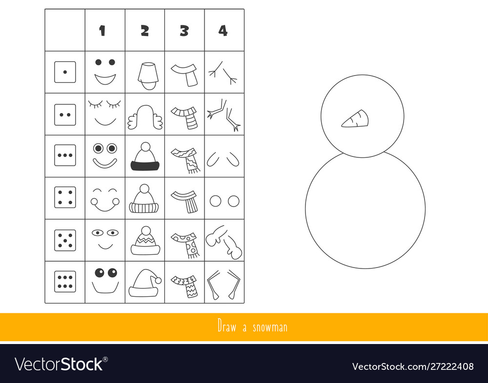 Roll dice and draw Royalty Free Vector Image VectorStock