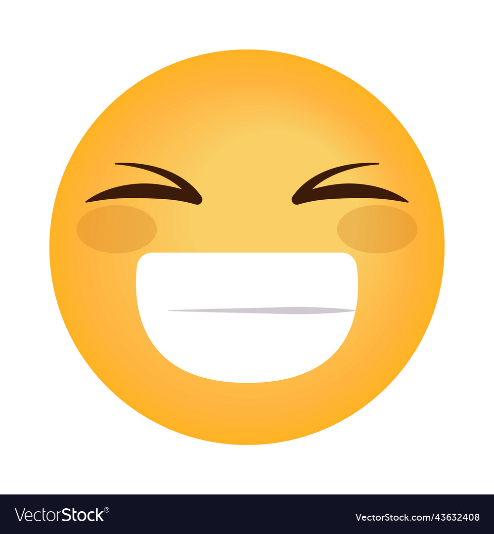 Smiling emoji icon Royalty Free Vector Image - VectorStock