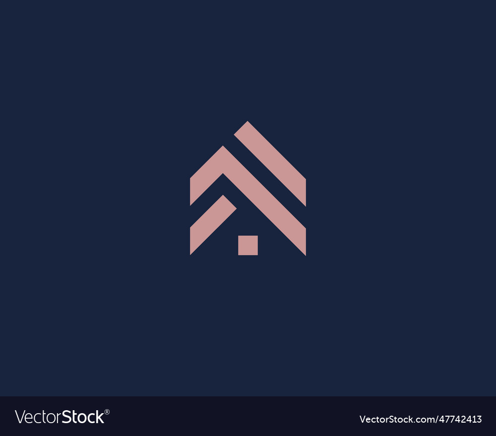 Abstract geometric house logo home apartment Vector Image