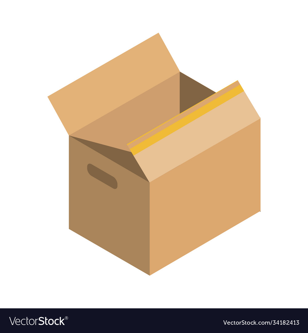 Isometric parcel iconpacking box Royalty Free Vector Image