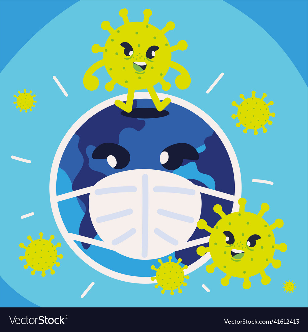 Pandemic covid19 at planet Royalty Free Vector Image