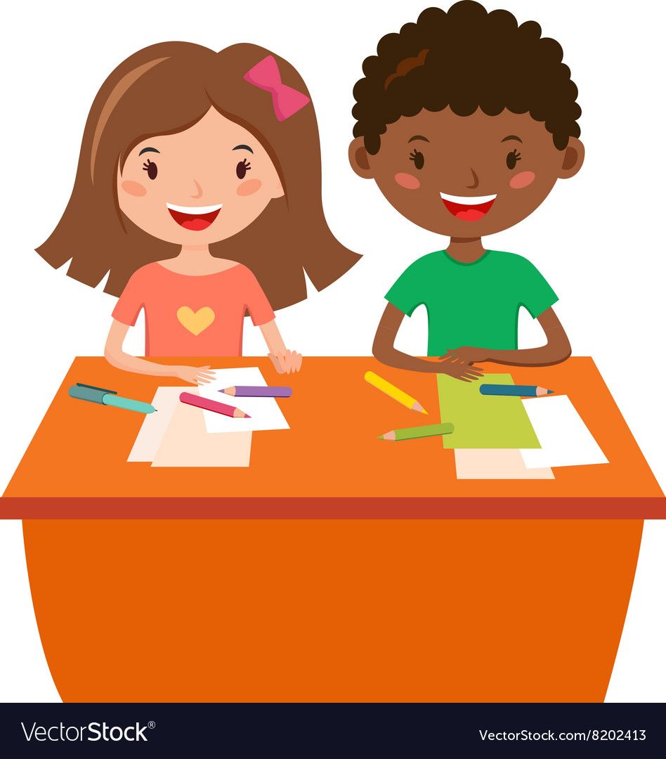 School kids education elementary school learning Vector Image