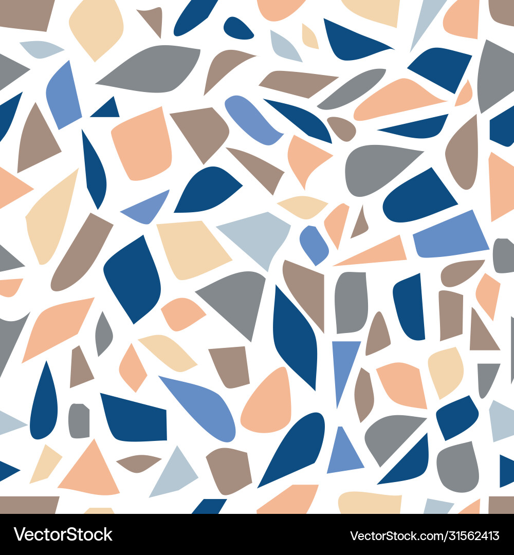 Seamless terrazzo pattern background Royalty Free Vector
