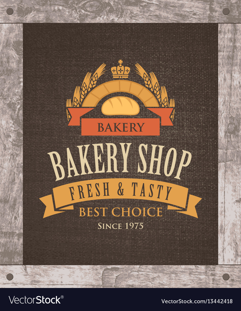 Banner For Bakery Shop With Mill Loaf And Ears Vector Image