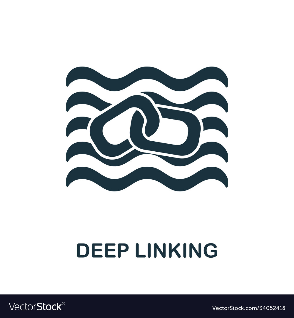 Deep linking icon from affiliate marketing Vector Image