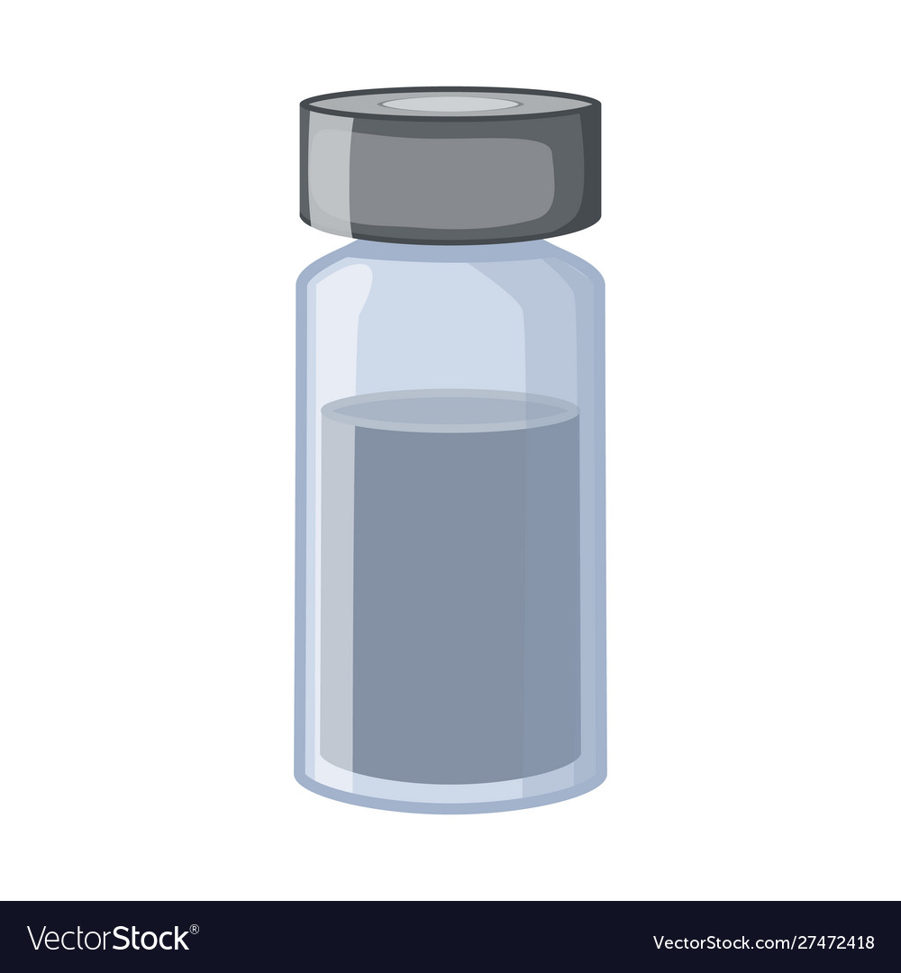 Isolated object vial and bottle icon graphic Vector Image