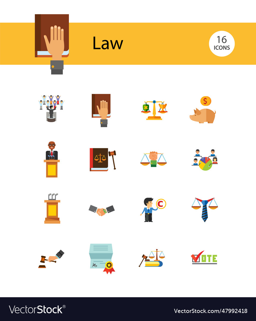 Law icon set