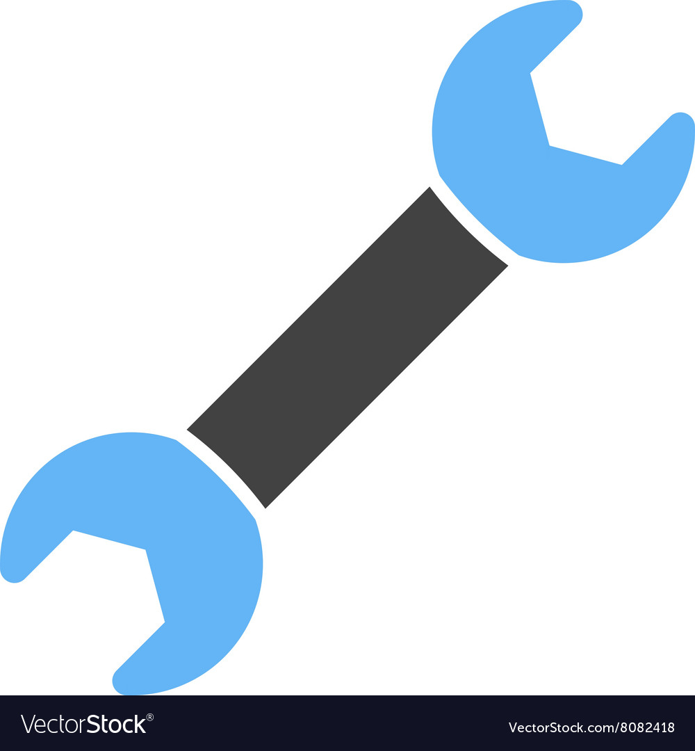 Two header wrench Royalty Free Vector Image VectorStock