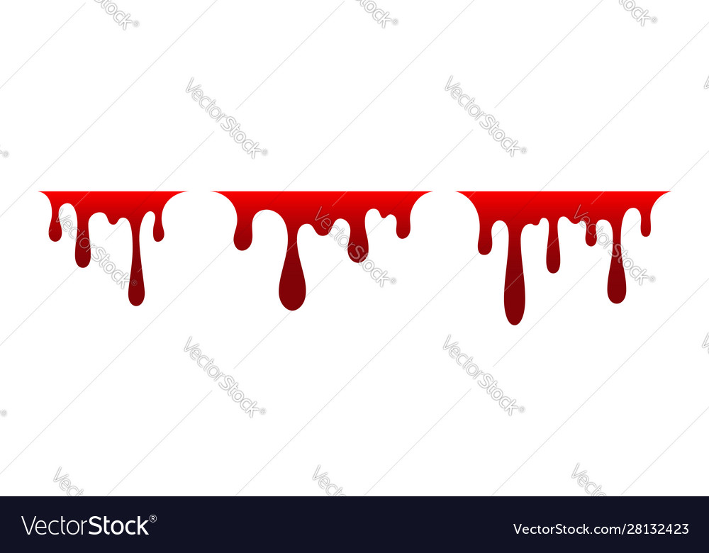 Blood drip set drop isolated white