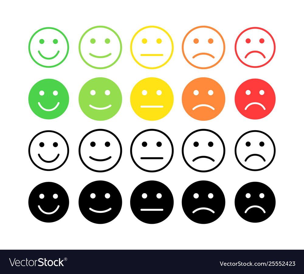 Feedback concept rank level satisfaction Vector Image