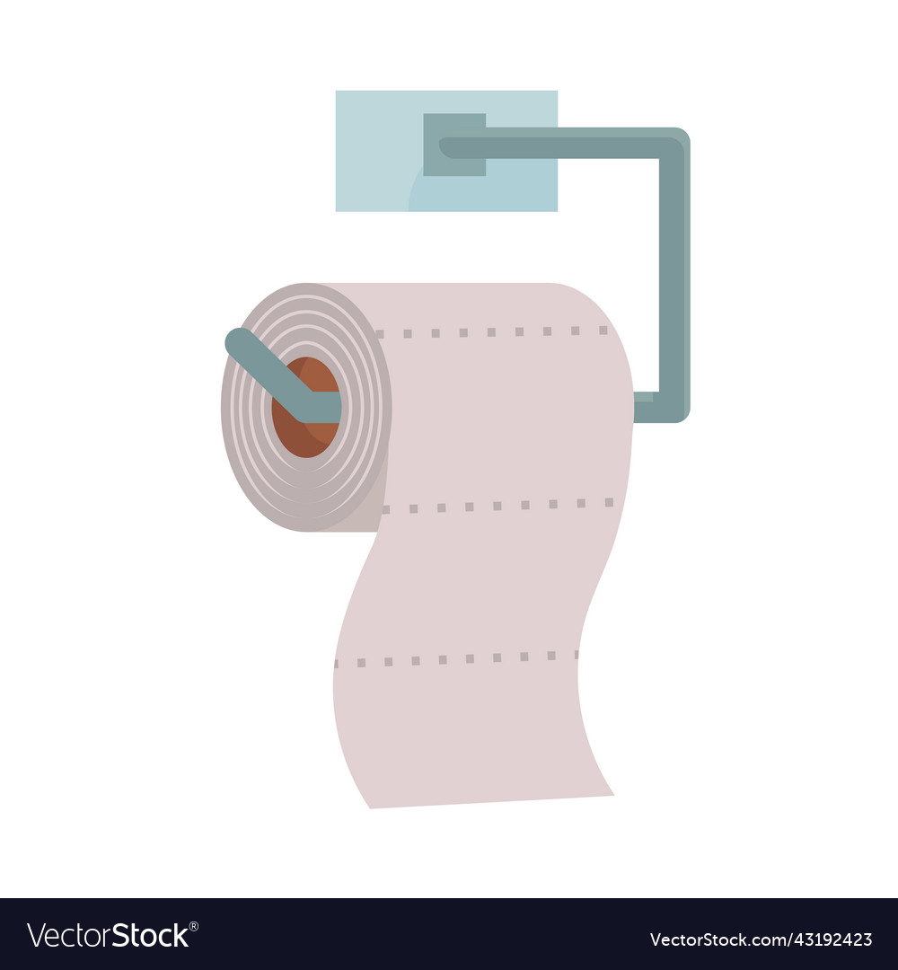 Toilet paper for bathroom isolated white clean Vector Image