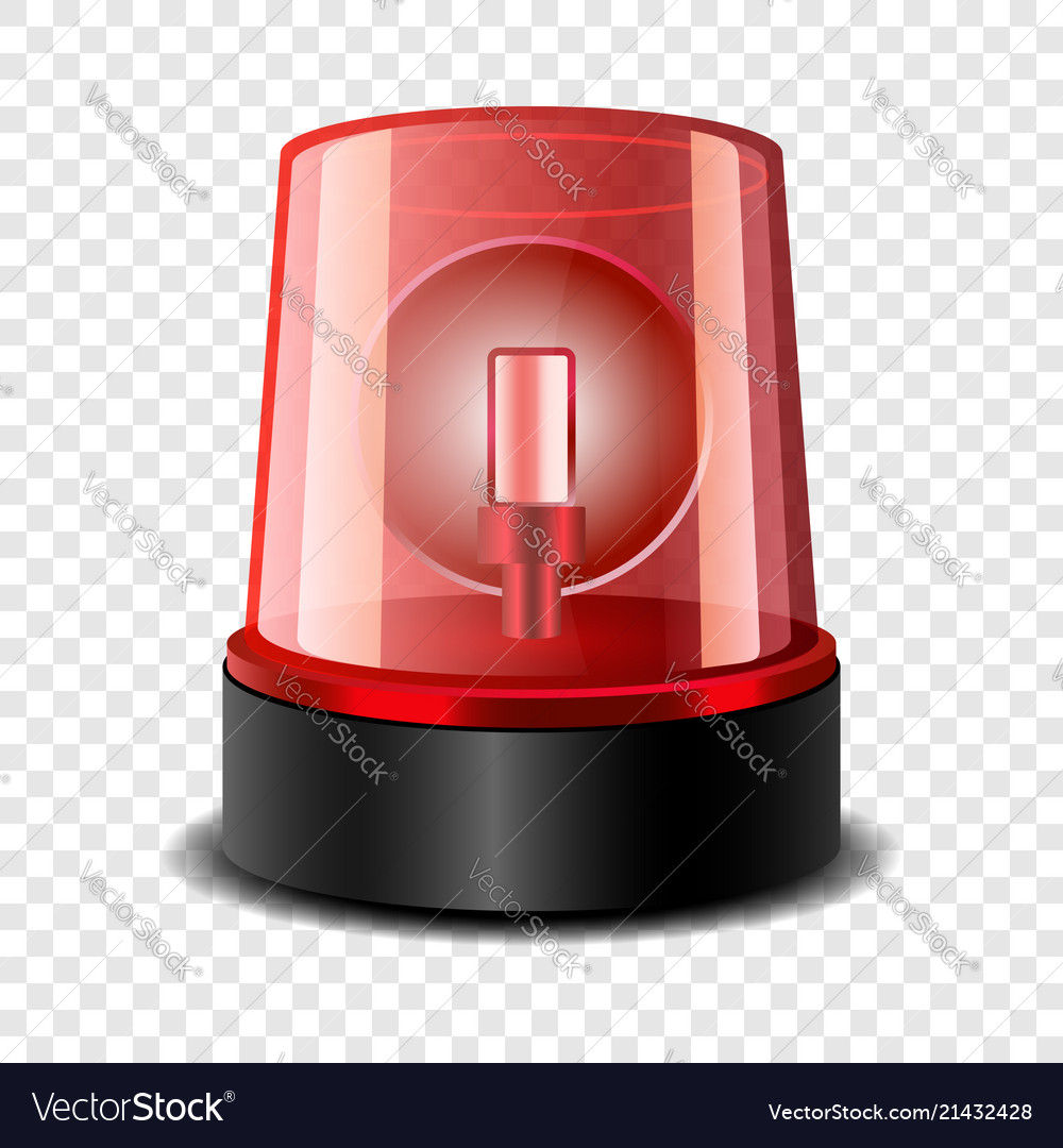 Ambulance siren icon realistic style Royalty Free Vector