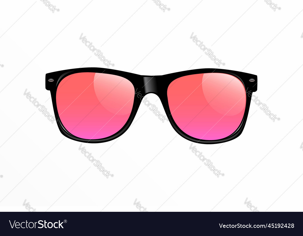 Classic vintage sunglasses realistic isolated Vector Image