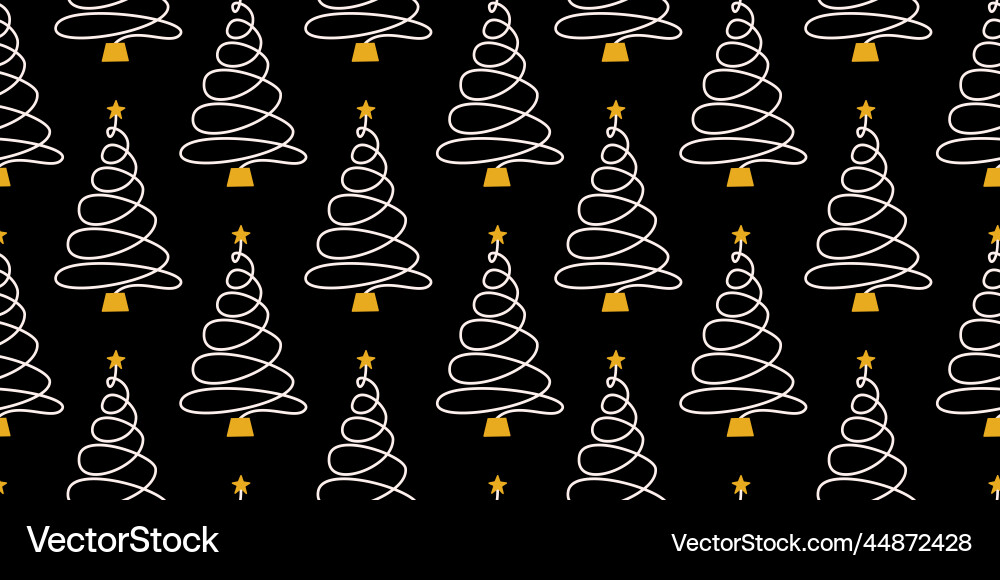 Flat hand drawn christmas seamless pattern Vector Image