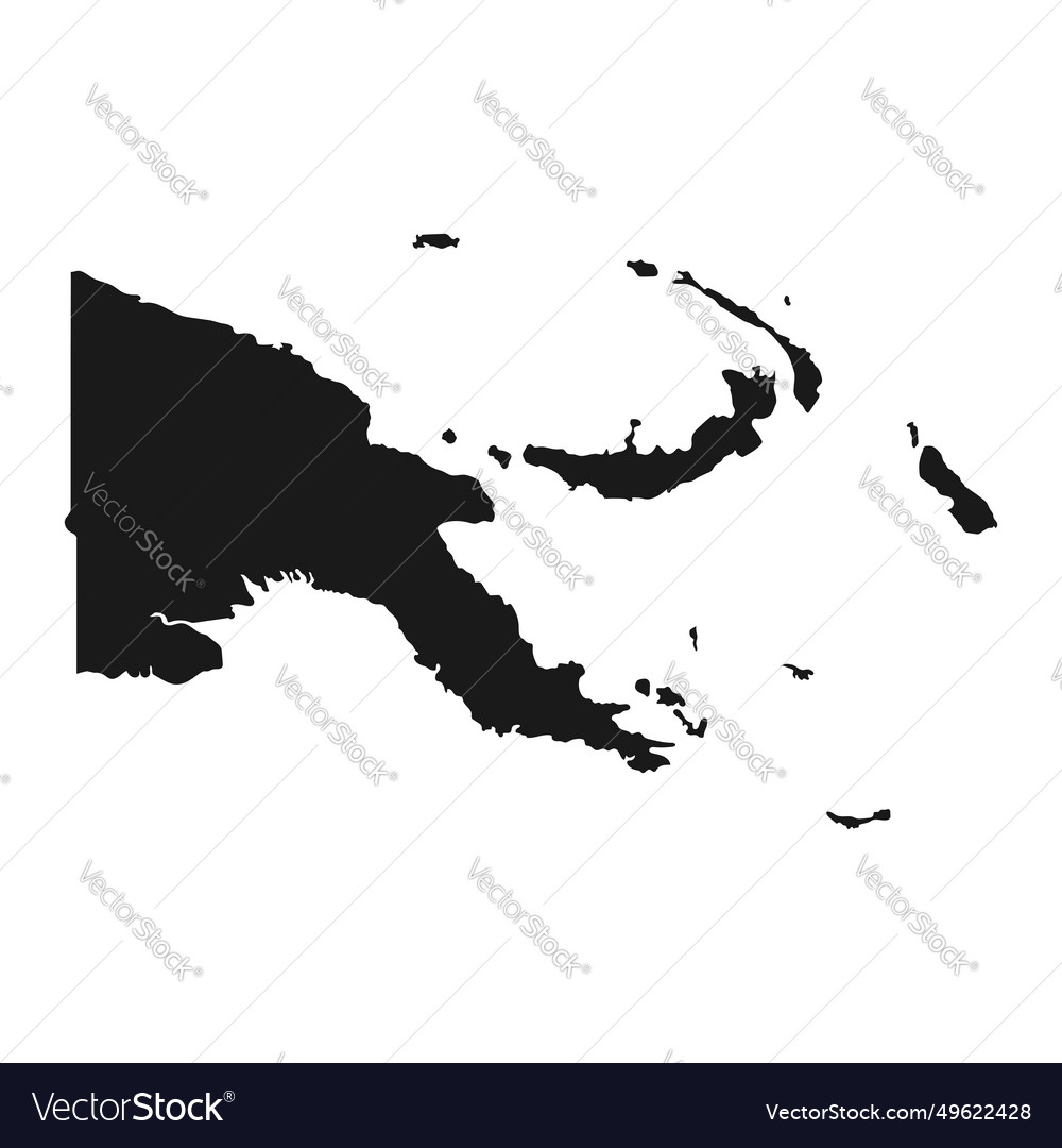 Highly detailed papua new guinea map with borders Vector Image