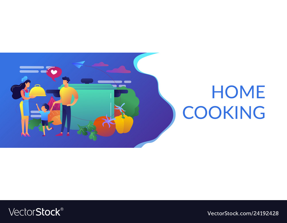 Home cooking concept banner header